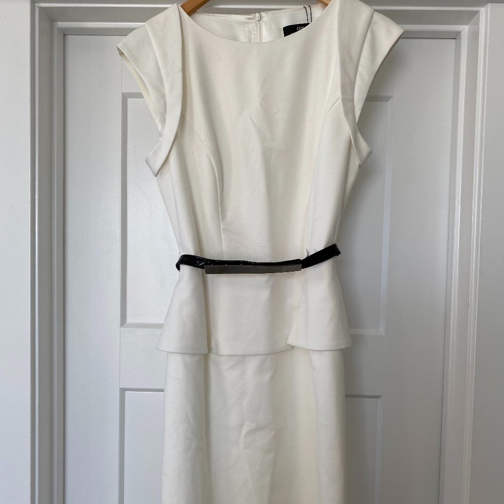 Cue Australia White Peplum Dress